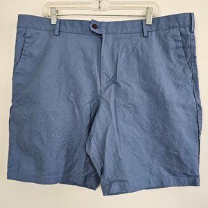 Charles Tyrwhitt Blue Flat Front Men Shorts